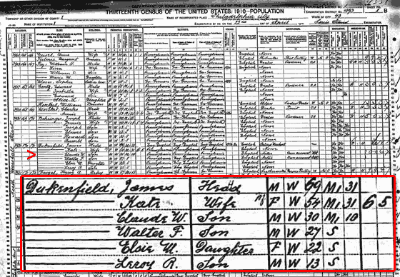 W.C. Fields - 1910 Census